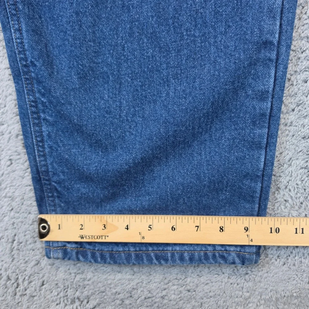 NWT Carhartt Flannel Lined Relaxed Fit Jeans Mens 44x32 Dark Blue Straight B172